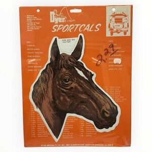 Dyer Sportcals Horse Head Decal T27 Right Facing Vintage NOS Sticker Equestrian